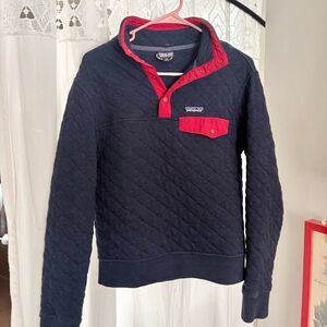 Patagonia Navy and Red Quilted Jacket